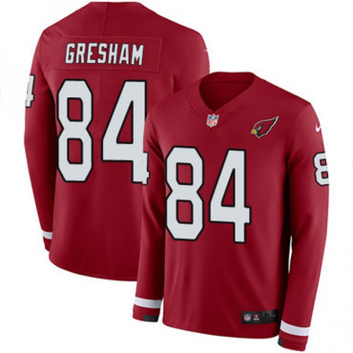 Nike Cardinals #84 Jermaine Gresham Red Team Color Men's Stitched NFL Limited Therma Long Sleeve Jersey