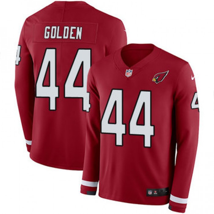 Nike Cardinals #44 Markus Golden Red Team Color Men's Stitched NFL Limited Therma Long Sleeve Jersey
