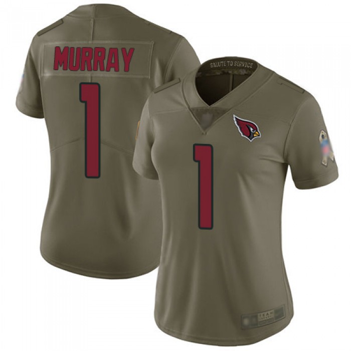 Cardinals #1 Kyler Murray Olive Women's Stitched Football Limited 2017 Salute to Service Jersey