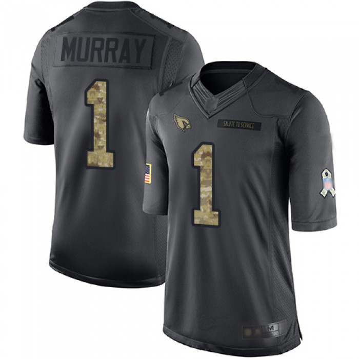 Cardinals #1 Kyler Murray Black Men's Stitched Football Limited 2016 Salute to Service Jersey