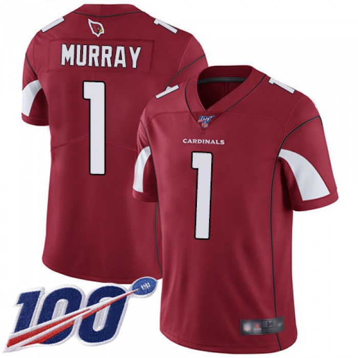 Cardinals #1 Kyler Murray Red Team Color Men's Stitched Football 100th Season Vapor Limited Jersey