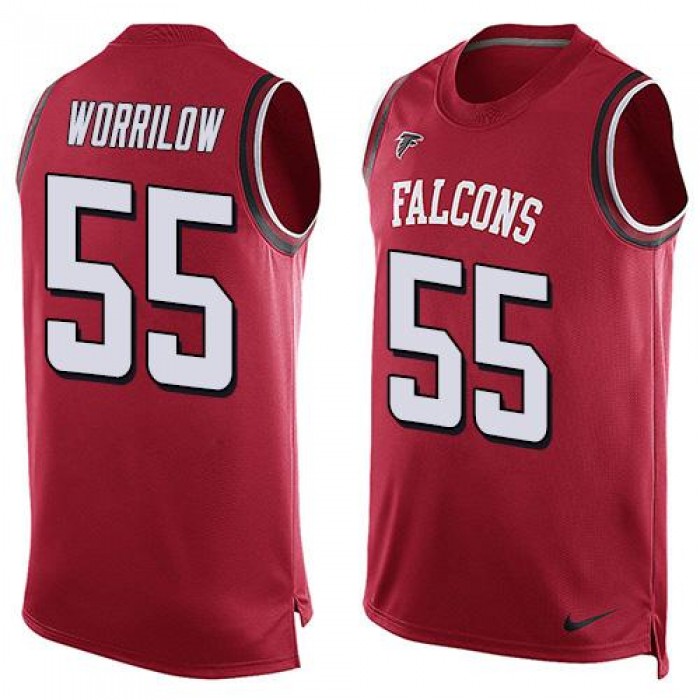 Men's Atlanta Falcons #55 Paul Worrilow Red Hot Pressing Player Name & Number Nike NFL Tank Top Jersey