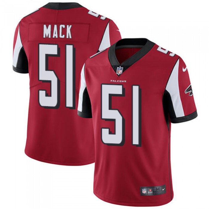 Nike Atlanta Falcons #51 Alex Mack Red Team Color Men's Stitched NFL Vapor Untouchable Limited Jersey