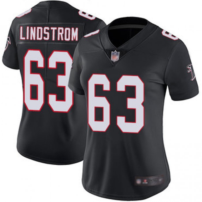 Falcons #63 Chris Lindstrom Black Alternate Women's Stitched Football Vapor Untouchable Limited Jersey