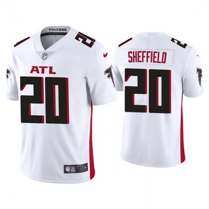 Men's Atlanta Falcons #20 Kendall Sheffield White New Vapor Untouchable Limited Nike Jersey
