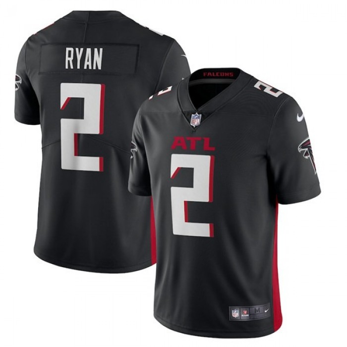 Men's Atlanta Falcons #2 Matt Ryan Black New Vapor Untouchable Limited Nike Jersey