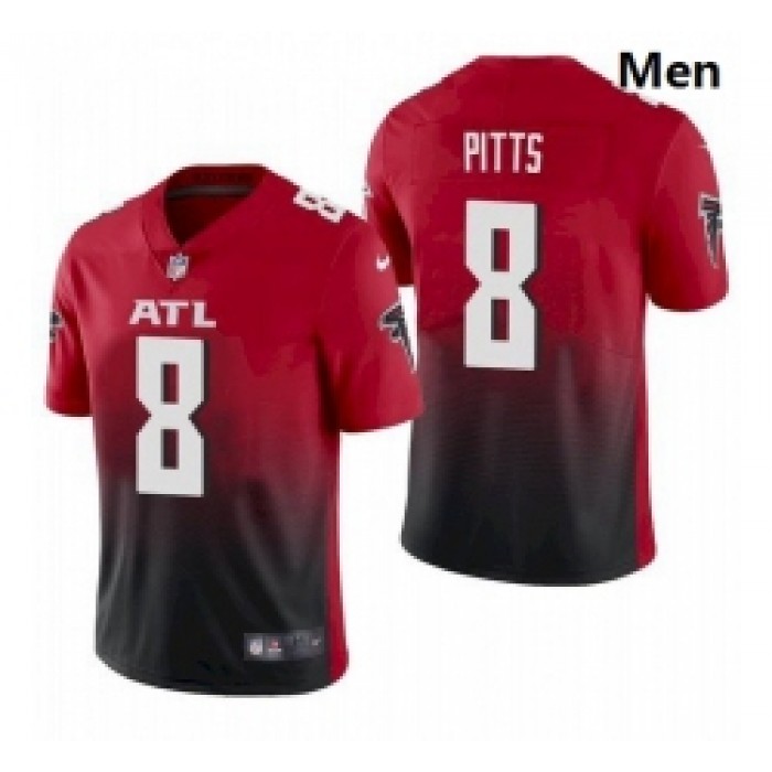 Men Atlanta Falcons #8 Kyle Pitts Red 2021 Draft Jersey