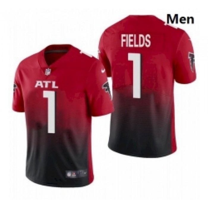 Men Atlanta Falcons #1 Justin Fields Red 2021 Draft Jersey