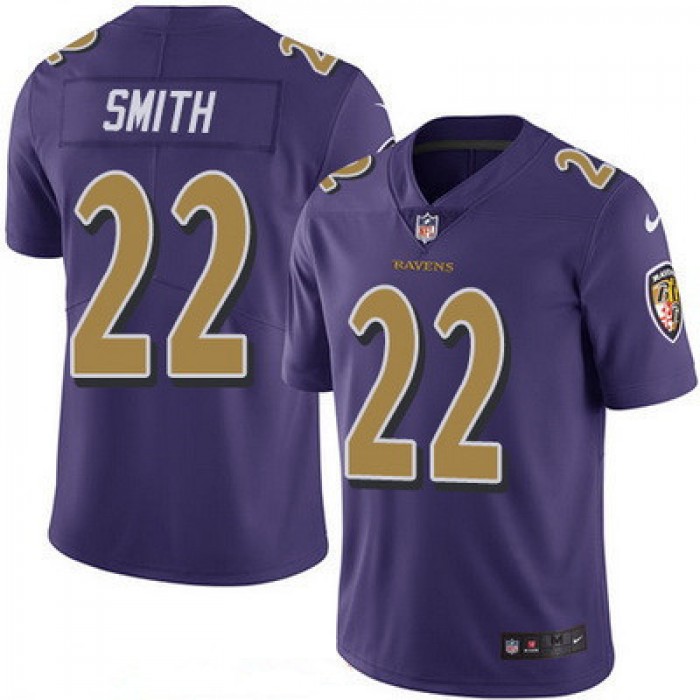 Men's Baltimore Ravens #22 Jimmy Smith Purple 2016 Color Rush Stitched NFL Nike Limited Jersey