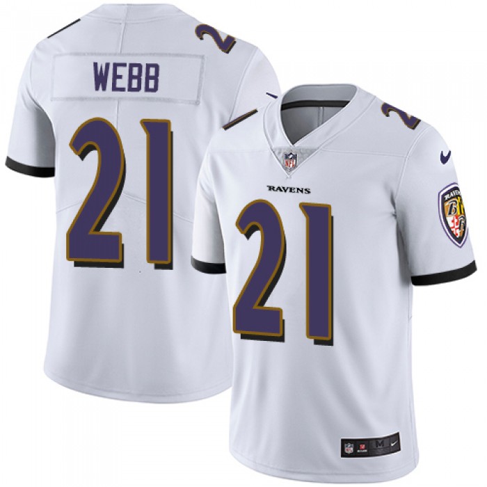Nike Baltimore Ravens #21 Lardarius Webb White Men's Stitched NFL Vapor Untouchable Limited Jersey