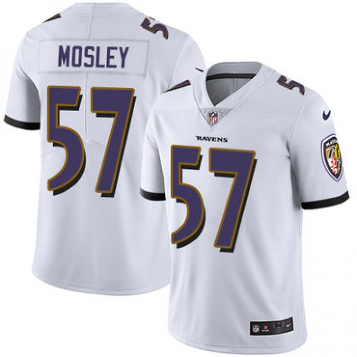 Nike Baltimore Ravens #57 C.J. Mosley White Men's Stitched NFL Vapor Untouchable Limited Jersey