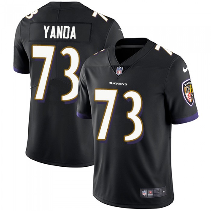 Nike Baltimore Ravens #73 Marshal Yanda Black Alternate Men's Stitched NFL Vapor Untouchable Limited Jersey