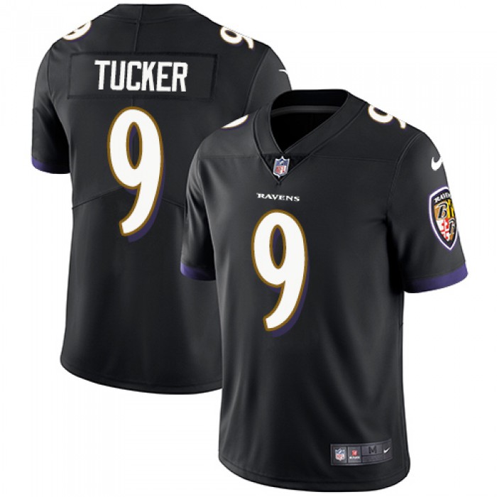 Nike Baltimore Ravens #9 Justin Tucker Black Alternate Men's Stitched NFL Vapor Untouchable Limited Jersey