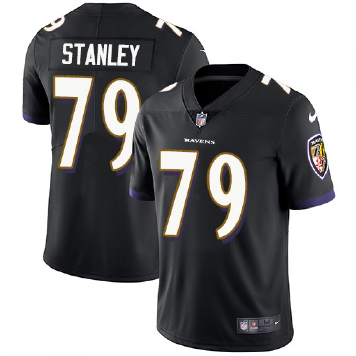 Nike Baltimore Ravens #79 Ronnie Stanley Black Alternate Men's Stitched NFL Vapor Untouchable Limited Jersey