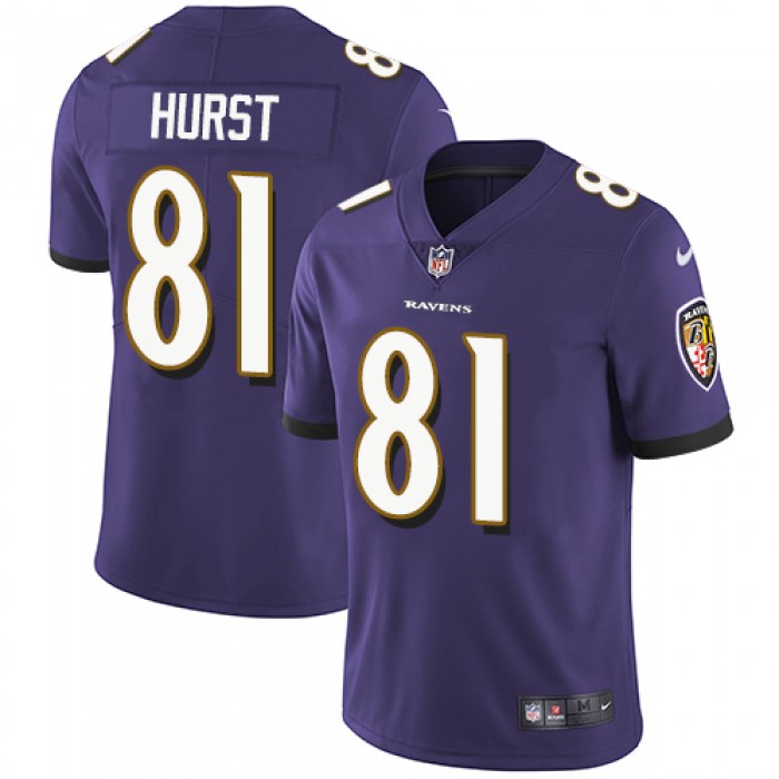 Nike Baltimore Ravens #81 Hayden Hurst Purple Team Color Men's Stitched NFL Vapor Untouchable Limited Jersey
