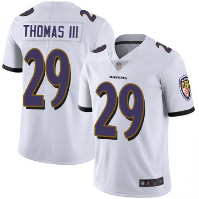 Ravens #29 Earl Thomas III White Youth Stitched Football Vapor Untouchable Limited Jersey