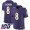Ravens #8 Lamar Jackson Purple Team Color Men's Stitched Football 100th Season Vapor Limited Jersey