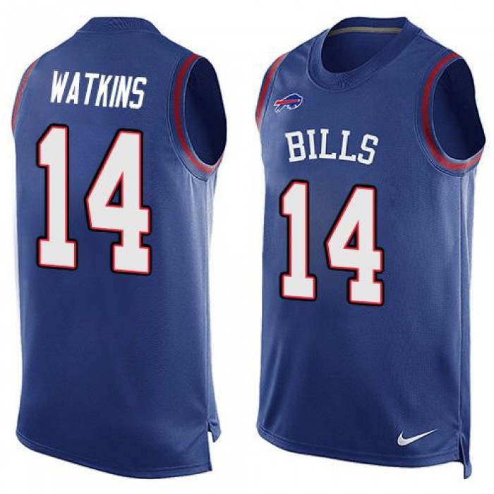Men's Buffalo Bills #14 Sammy Watkins Royal Blue Hot Pressing Player Name & Number Nike NFL Tank Top Jersey
