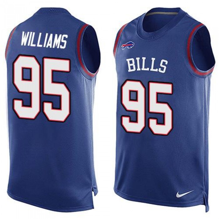 Men's Buffalo Bills #95 Kyle Williams Royal Blue Hot Pressing Player Name & Number Nike NFL Tank Top Jersey