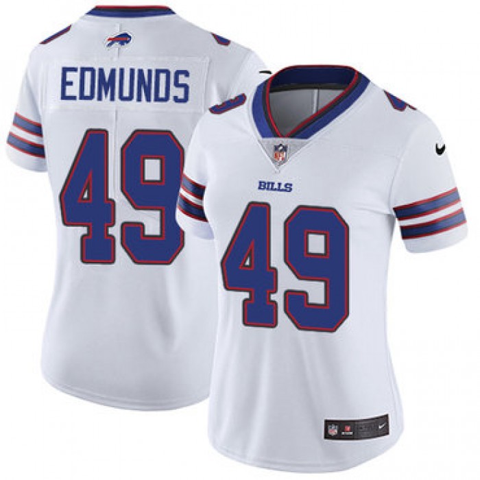 Nike Bills #49 Tremaine Edmunds White Women's Stitched NFL Vapor Untouchable Limited Jersey