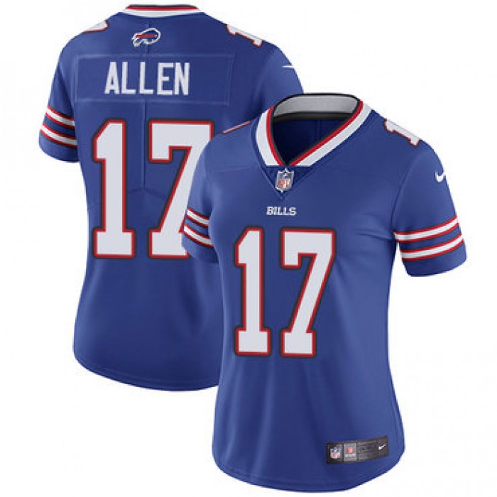 Nike Bills #17 Josh Allen Royal Blue Team Color Women's Stitched NFL Vapor Untouchable Limited Jersey