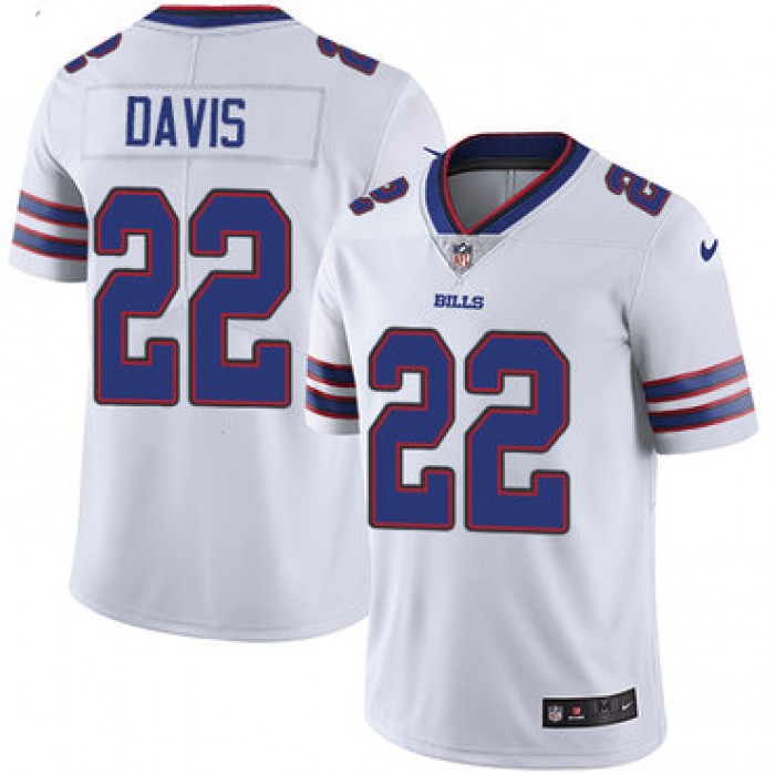 Nike Bills #22 Vontae Davis White Youth Stitched NFL Vapor Untouchable Limited Jersey