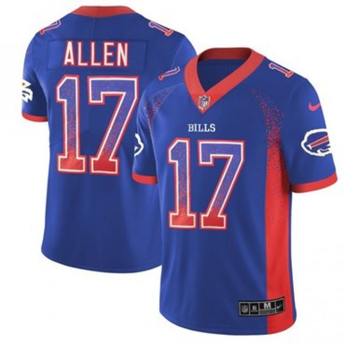 Nike Buffalo Bills #17 Josh Allen Royal Blue Team Color Men's Stitched NFL Limited Rush Drift Fashion Jersey