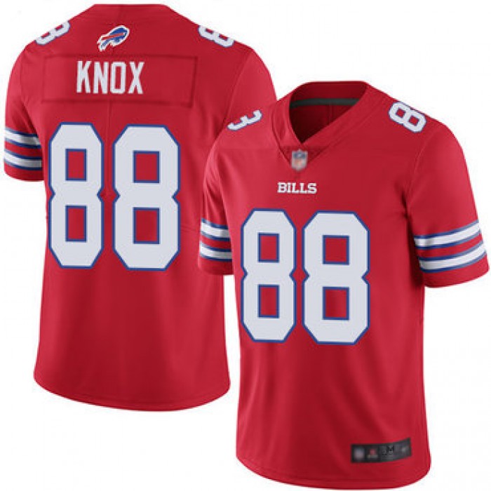 Bills #88 Dawson Knox Red Men's Stitched Football Limited Rush Jersey