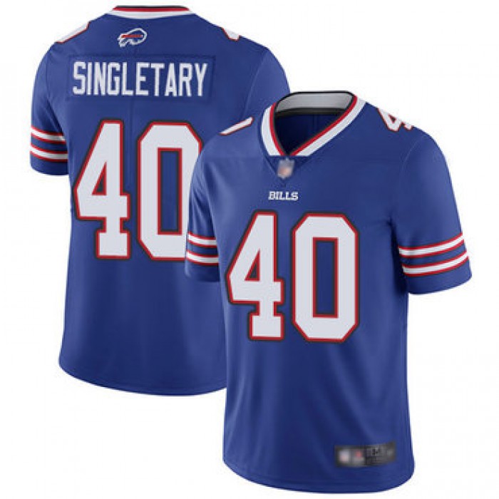Bills #40 Devin Singletary Royal Blue Team Color Men's Stitched Football Vapor Untouchable Limited Jersey