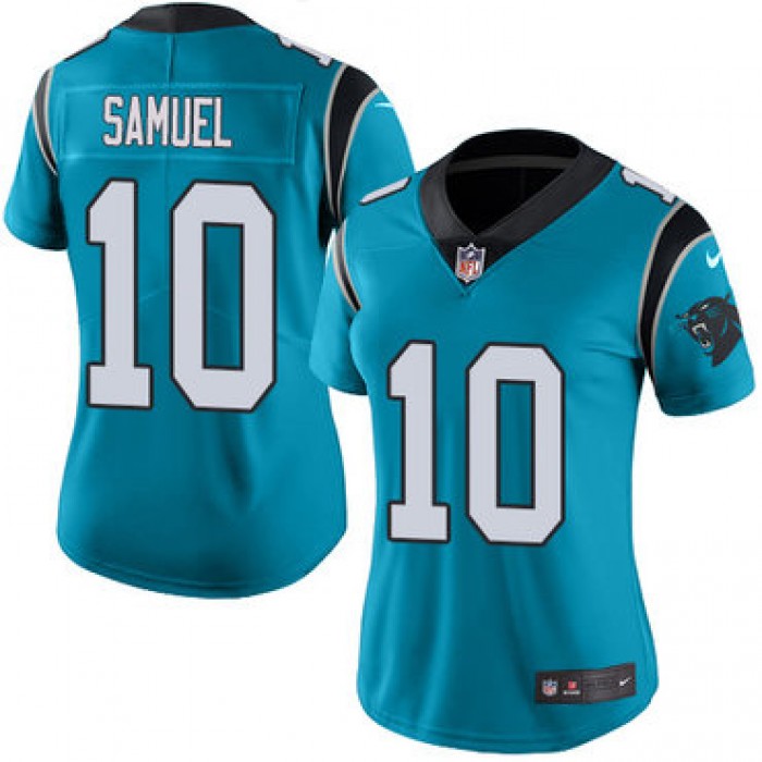 Women's Nike Panthers #10 Curtis Samuel Blue Alternate Stitched NFL Vapor Untouchable Limited Jersey