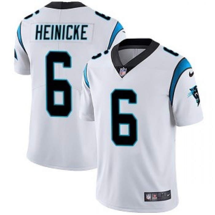 Men's Nike Carolina Panthers #6 Taylor Heinicke Limited White Vapor Untouchable Jersey