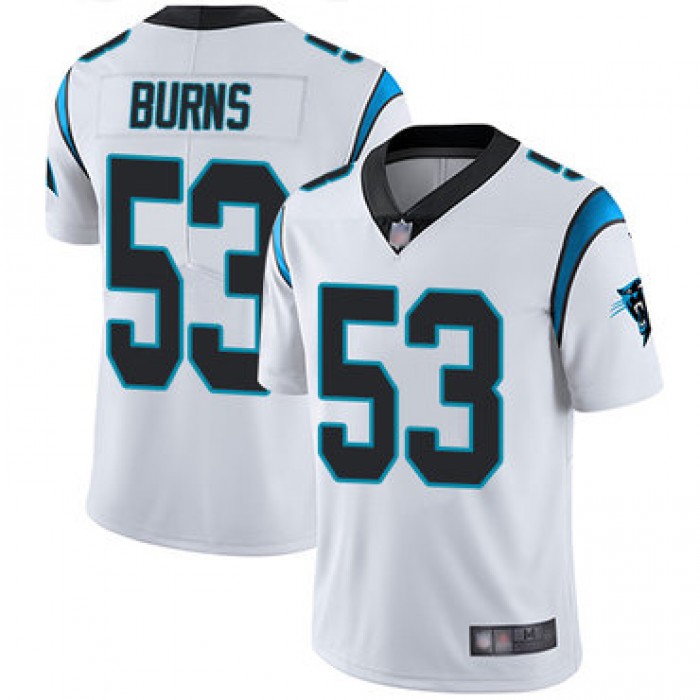 Panthers #53 Brian Burns White Men's Stitched Football Vapor Untouchable Limited Jersey
