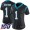 Nike Panthers #1 Cam Newton Black Team Color Women's Stitched NFL 100th Season Vapor Limited Jersey