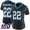 Nike Panthers #22 Christian McCaffrey Black Team Color Women's Stitched NFL 100th Season Vapor Limited Jersey