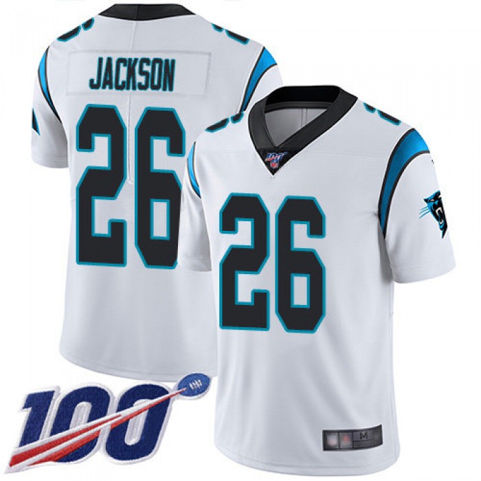 Nike Panthers #26 Donte Jackson White Men's Stitched NFL 100th Season Vapor Limited Jersey