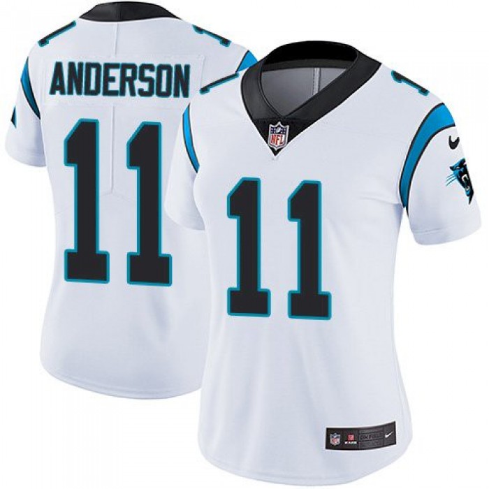 Nike Panthers #11 Robby Anderson White Women's Stitched NFL Vapor Untouchable Limited Jersey