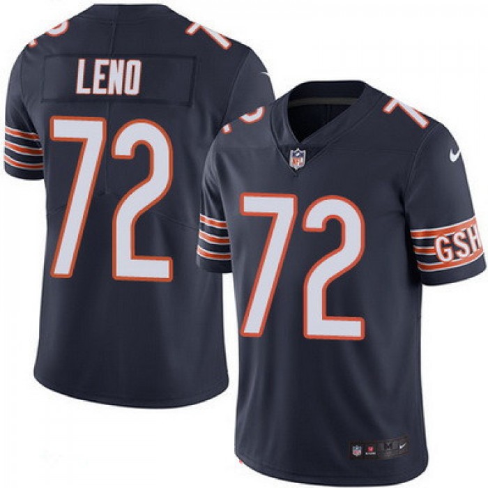 Men's Chicago Bears #72 Charles Leno Navy Blue 2016 Color Rush Stitched NFL Nike Limited Jersey