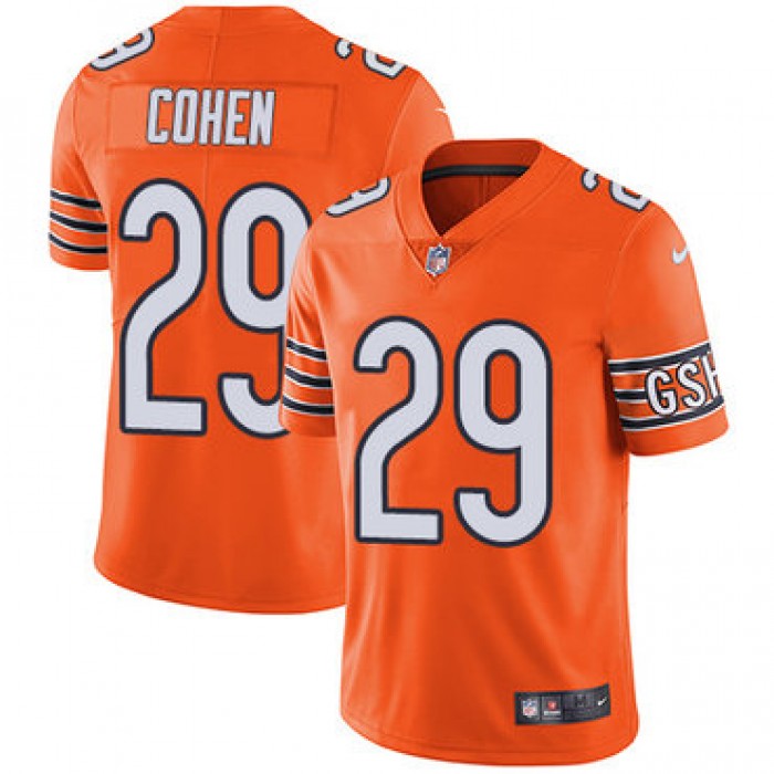Nike Chicago Bears #29 Tarik Cohen Orange Men's Stitched NFL Limited Rush Jersey