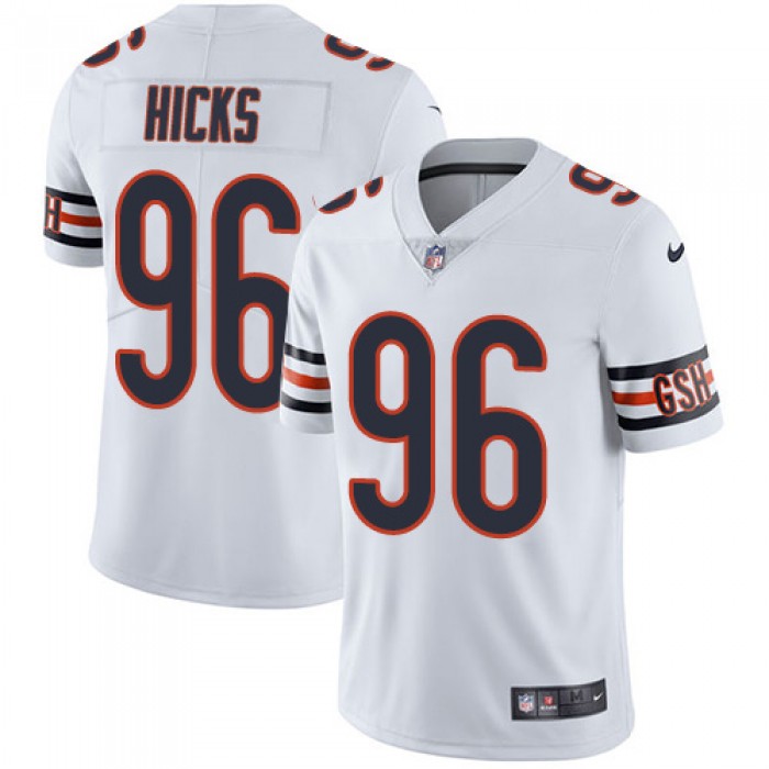 Men's Nike Chicago Bears #96 Akiem Hicks White Stitched NFL Vapor Untouchable Limited Jersey