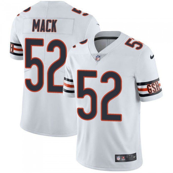 Youth Nike Bears 52 Khalil Mack White Stitched NFL Vapor Untouchable Limited Jersey