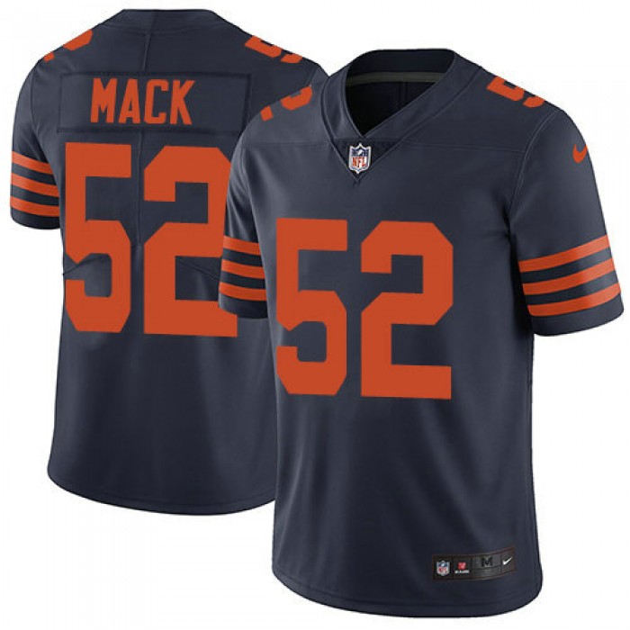 Youth Nike Bears 52 Khalil Mack Navy Blue Alternate Stitched NFL Vapor Untouchable Limited Jersey