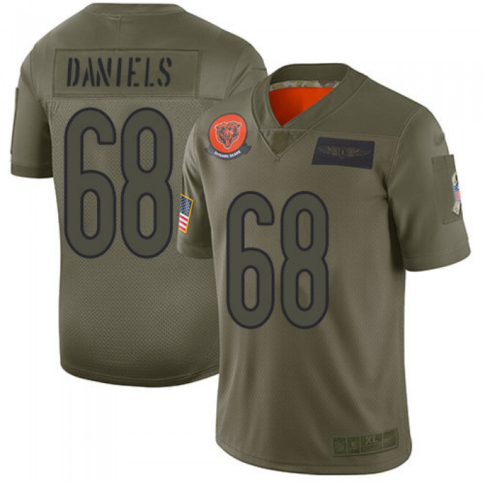 Nike Bears #68 James Daniels Camo Men's Stitched NFL Limited 2019 Salute To Service Jersey