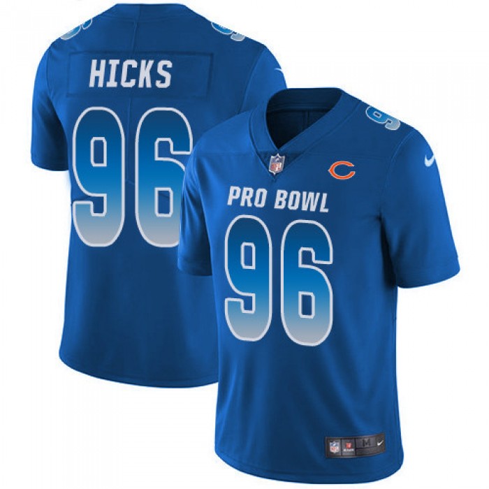 Nike Chicago Bears #96 Akiem Hicks Royal Men's Stitched NFL Limited NFC 2019 Pro Bowl Jersey