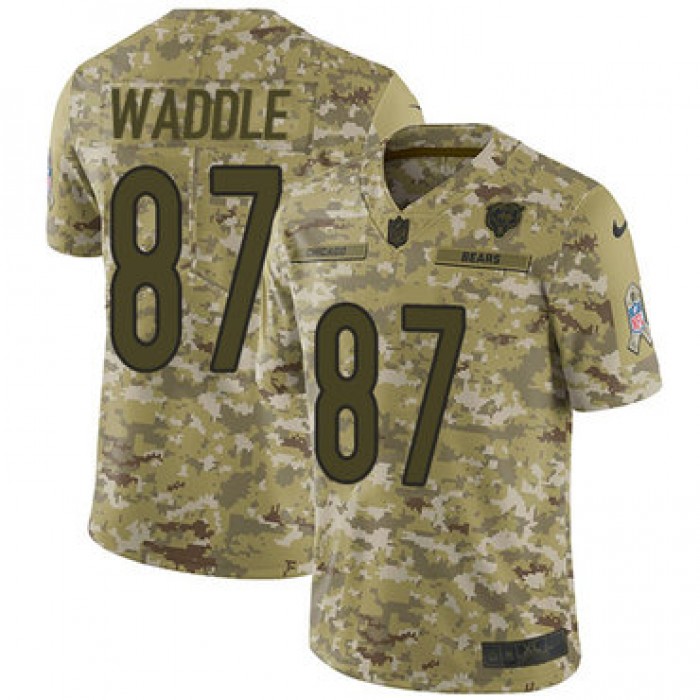 Nike Bears #87 Tom Waddle Camo Men's Stitched NFL Limited Rush Jersey