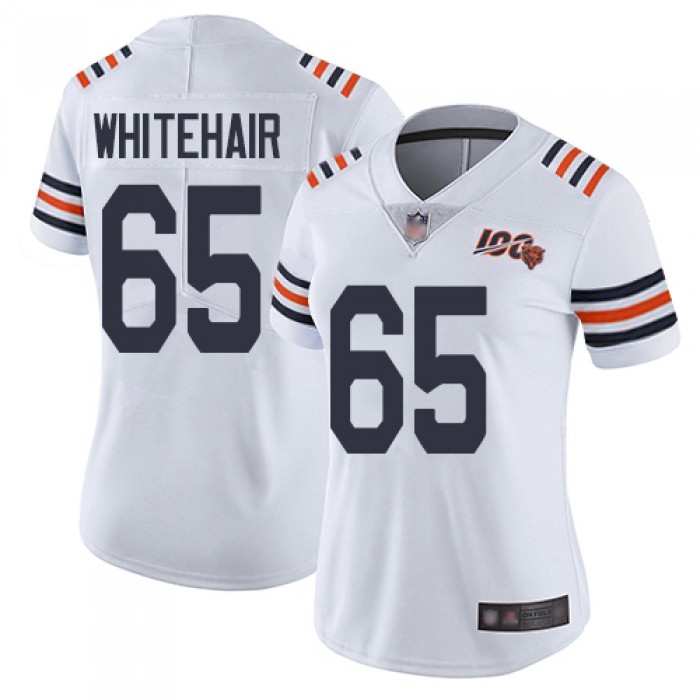 Bears #65 Cody Whitehair White Alternate Women's Stitched Football Vapor Untouchable Limited 100th Season Jersey