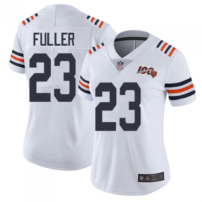 Bears #23 Kyle Fuller White Alternate Women's Stitched Football Vapor Untouchable Limited 100th Season Jersey
