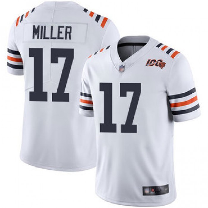 Bears #17 Anthony Miller White Alternate Youth Stitched Football Vapor Untouchable Limited 100th Season Jersey
