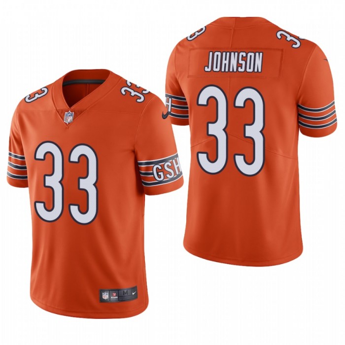 Men's Chicago Bears #33 Jaylon Johnson Orange Vapor Limited 2020 NFL Draft Jersey