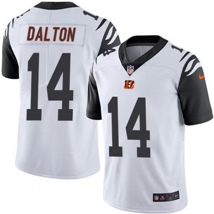 Nike Bengals #14 Andy Dalton White Men's Stitched NFL Limited Rush Jersey