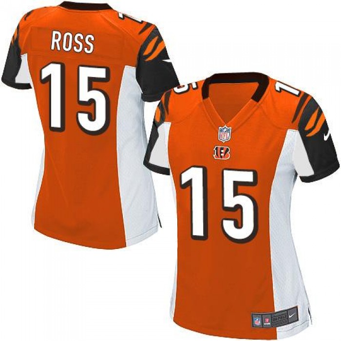 Women's Nike Cincinnati Bengals #15 John Ross Orange Alternate Stitched NFL Elite Jersey